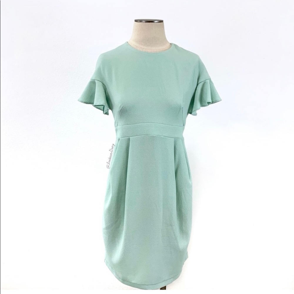 ASOS- Light Mint Ruffle Dress SZ 6.